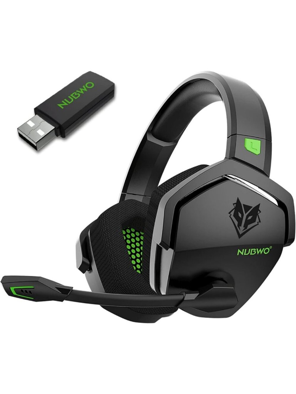 Wireless Gaming Headset with Microphone for PS5, PS4, PC - 100-Hour Playtime